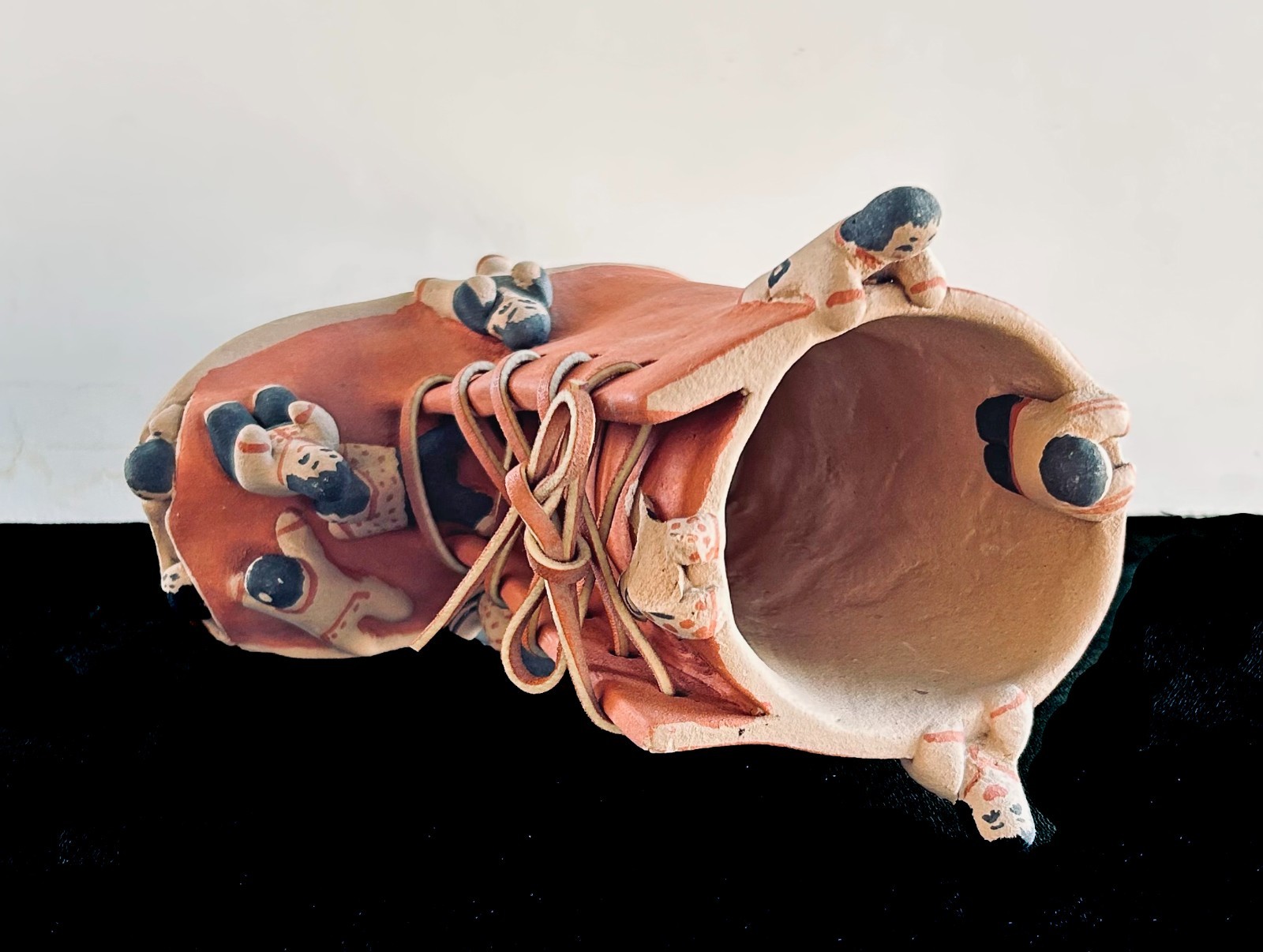 Jemez Pueblo Storyteller Pottery Figure Moccasin Boot Diane Lucero Damaged C610