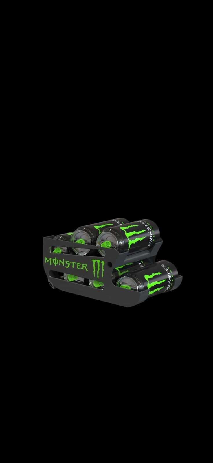 Monster Energy Drink Can Holder - 3D Printed Dispenser Rack for 6