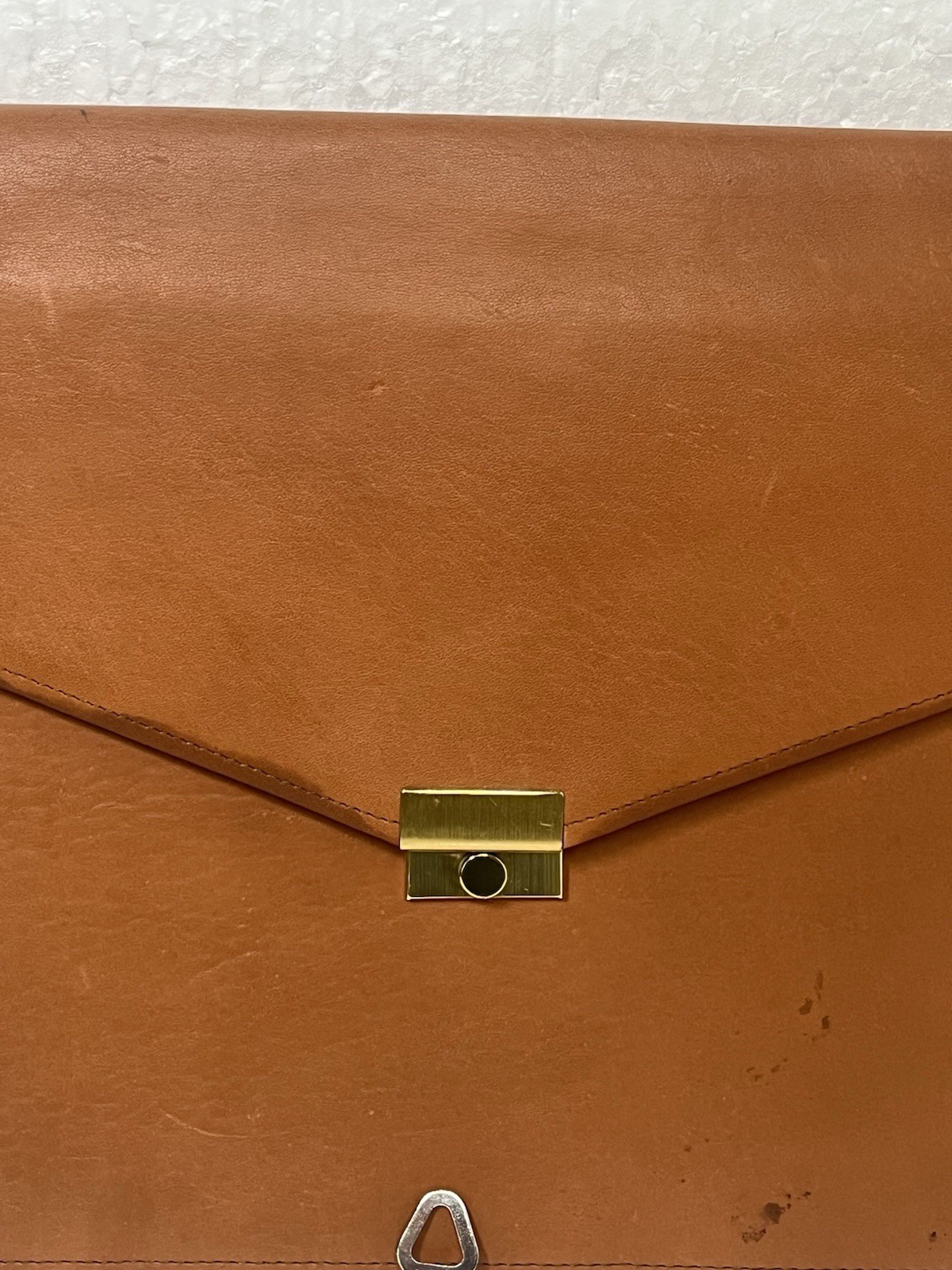 Vintage Amiet Locking Leather Folio Top Grain Cowhide