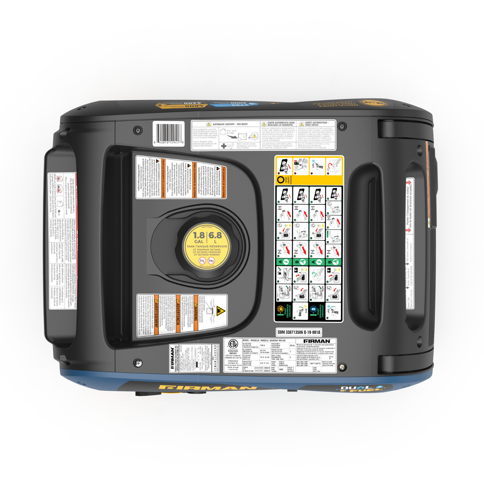 FIRMAN WH03242F 4000W Electric Start Dual Fuel Inverter Generator - Refurbished