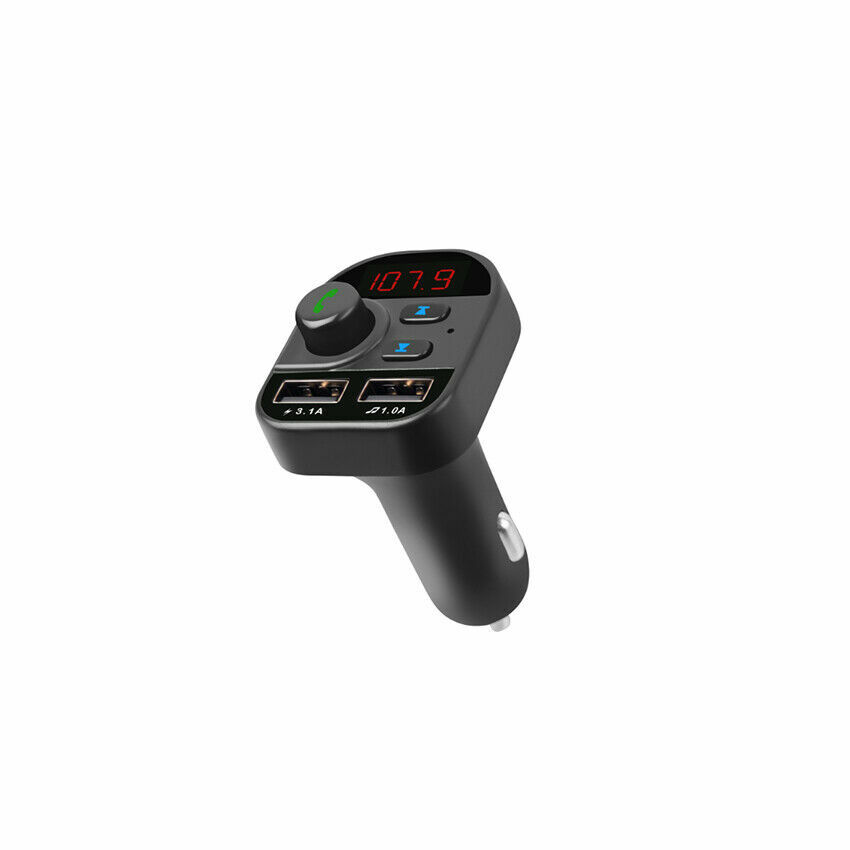 Bluetooth In-Car Wireless FM Transmitter MP3 Radio Adapter Car Kit Charge 2 USB