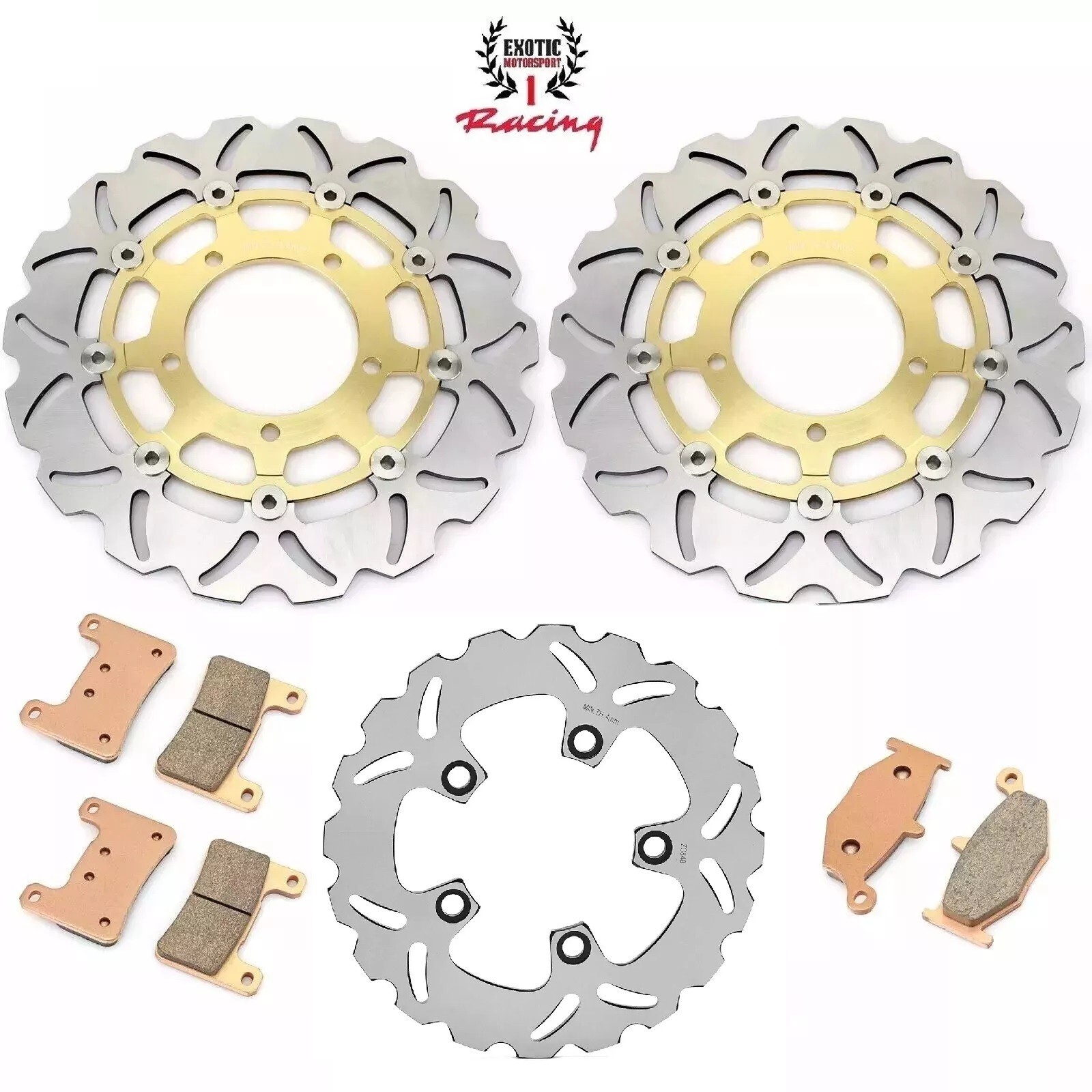 Front Rear Brake Disc Rotors & Pads Suzuki GSXR600 GSXR750 2006 2007