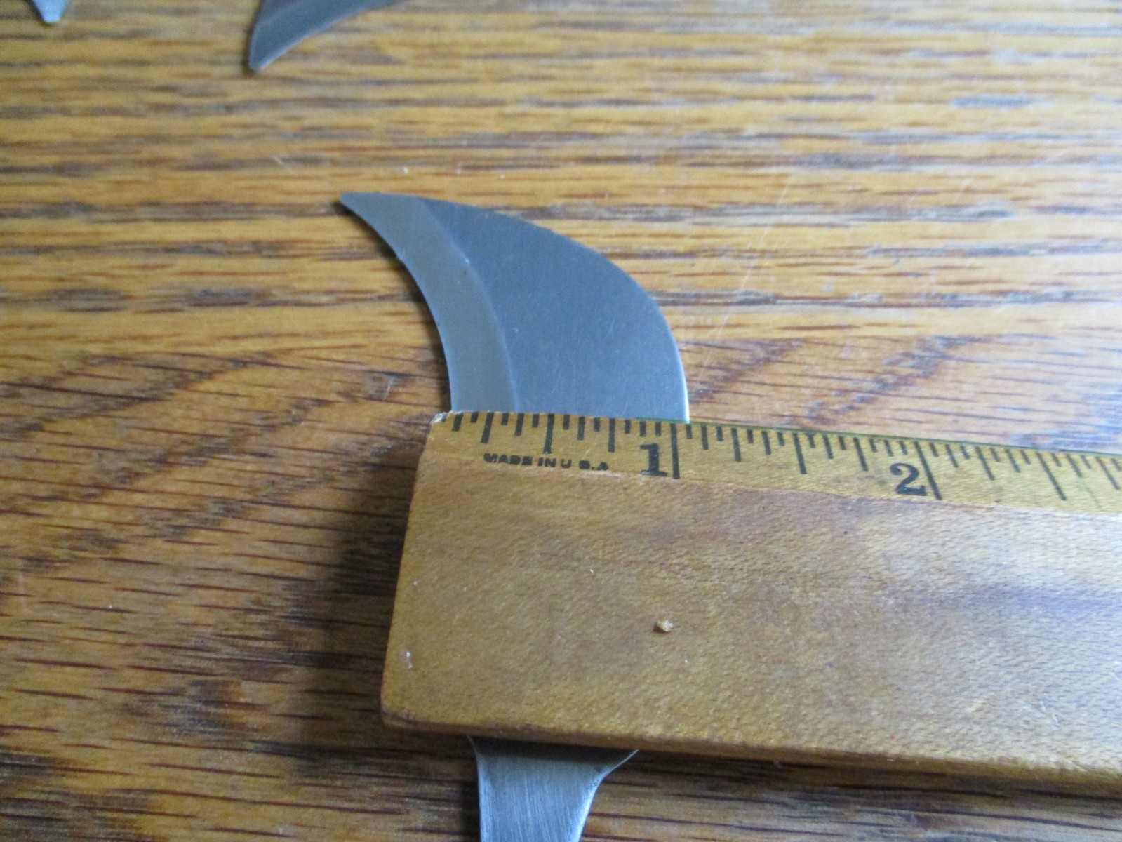 10 Carbon Steel Hawk Bill Knife Blade Blank Blank's NOS Colonial Knife USA