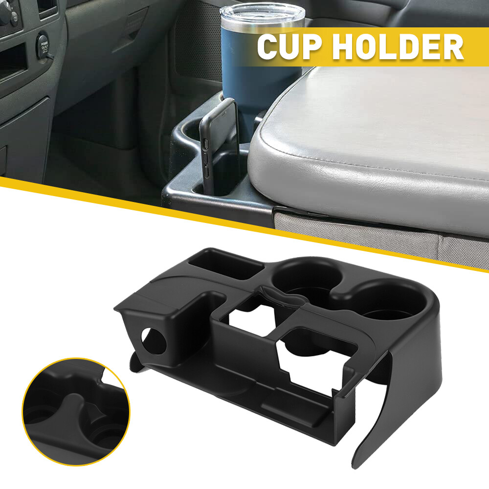 Fit For 2003-2012 Dodge Ram 1500 2500 3500 Center Console Cup Holder Matte Black