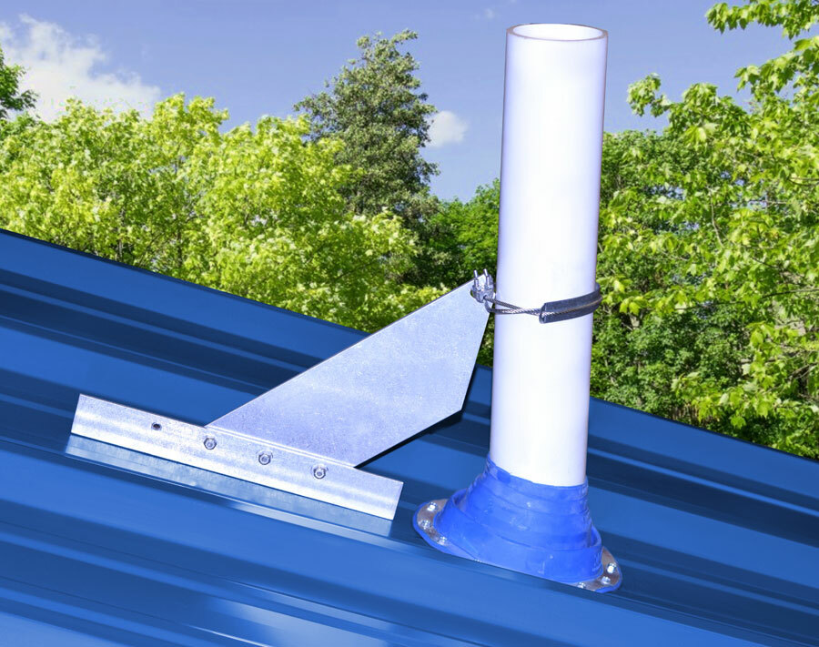 Snow Guards VentSaver EZ Stove Chimney Pipe Protect Metal Roof SnowBreaker