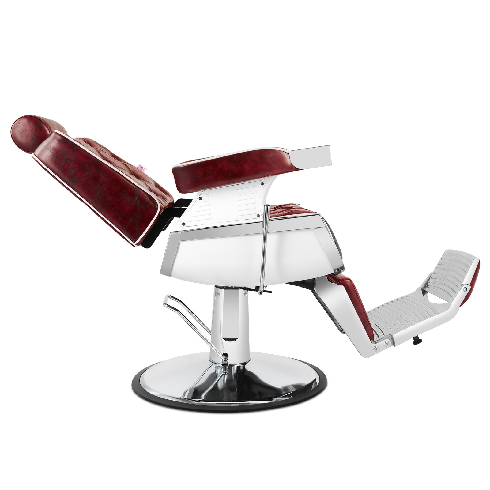 Red Vintage All Purpose Heavy Duty Hydraulic Recliner Barber Chair Salon Beauty