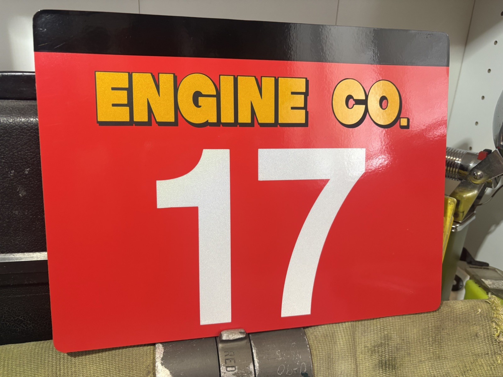 Backdraft Movie Reflective Vinyl Signs CFD Engine Co 17 Kurt Russell BULL