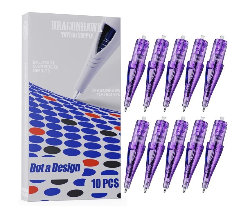 Dragonhawk Ballpoint Cartridges 10pcs Purple