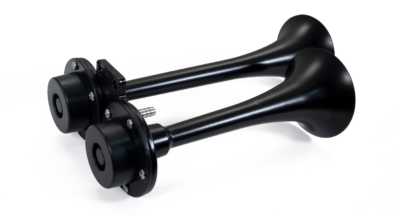 HornBlasters PsychoBlasters V2 Loud Electric Air Horn Kit for Truck - Compact