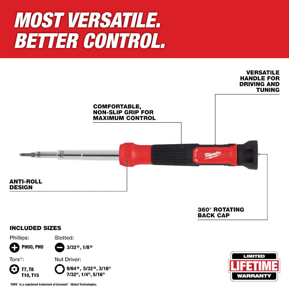 Milwaukee 48-22-2933 14-in-1 Precision Multi-Bit Screwdriver