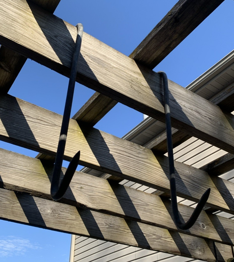 2 Vintage Armour Swift Style Heavy Duty Butcher Meat Game Rafter Hooks 22" x 5/8