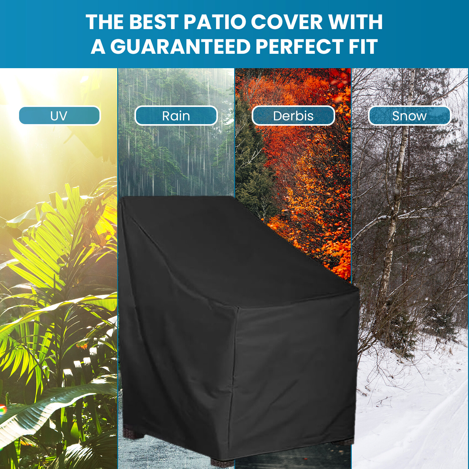 Patio Chair Cover Casual Seating Waterproof Outdoor Garden Lawn Furniture Covers
