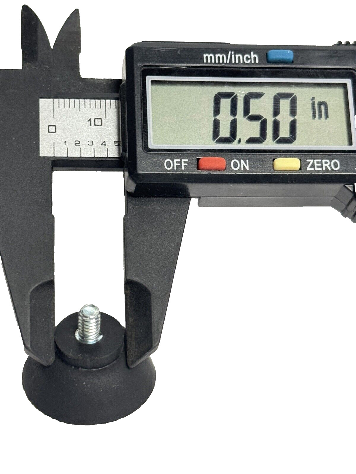 1pc Heavy Rubber Suction Cup Screw-in Post #8-32 x 5/16" Post Universal Black