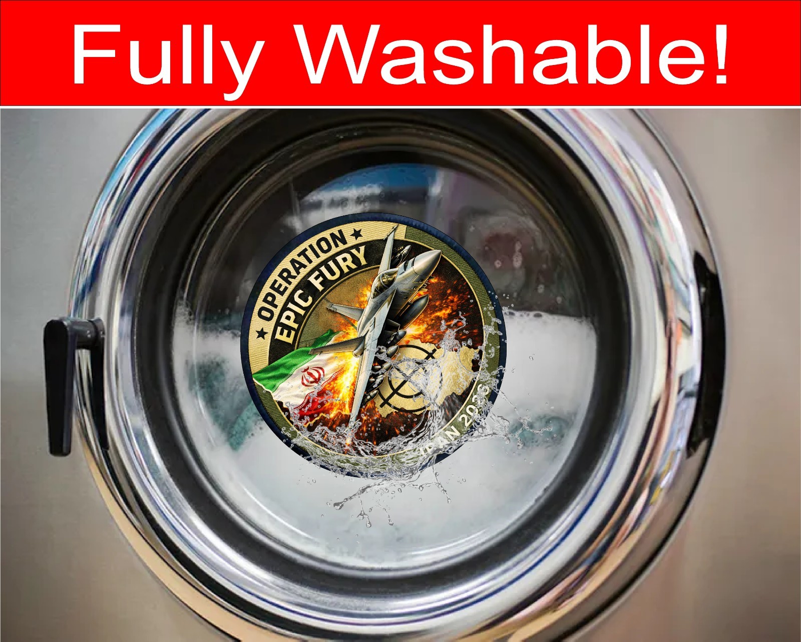 Operation Epic Fury Patriotic Morale Patch USA Israel UAE 3" tactical patch