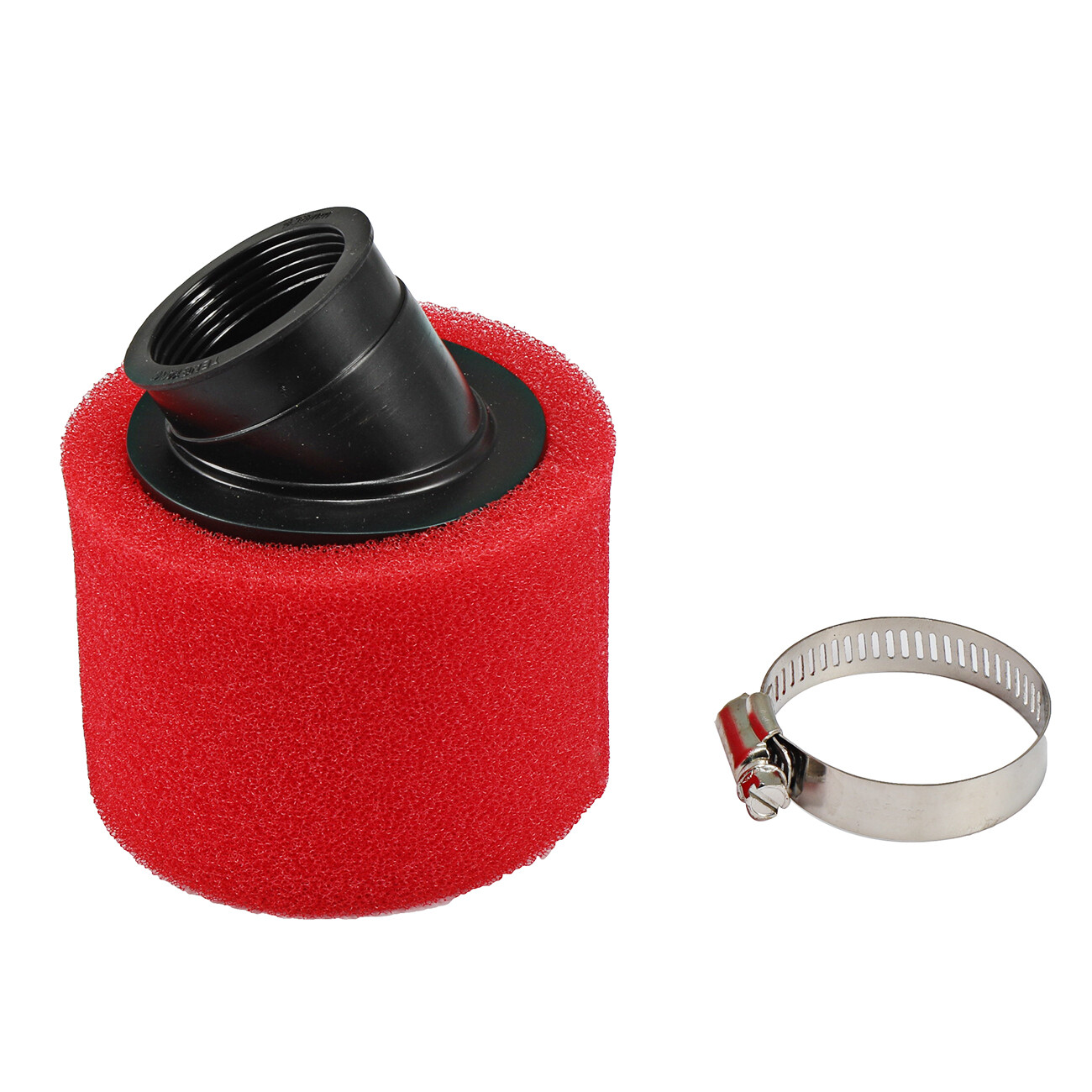 RED 37mm 38mm Bent Angled Foam Air Filter Pod For 125cc PIT Quad Dirt Bike Buggy