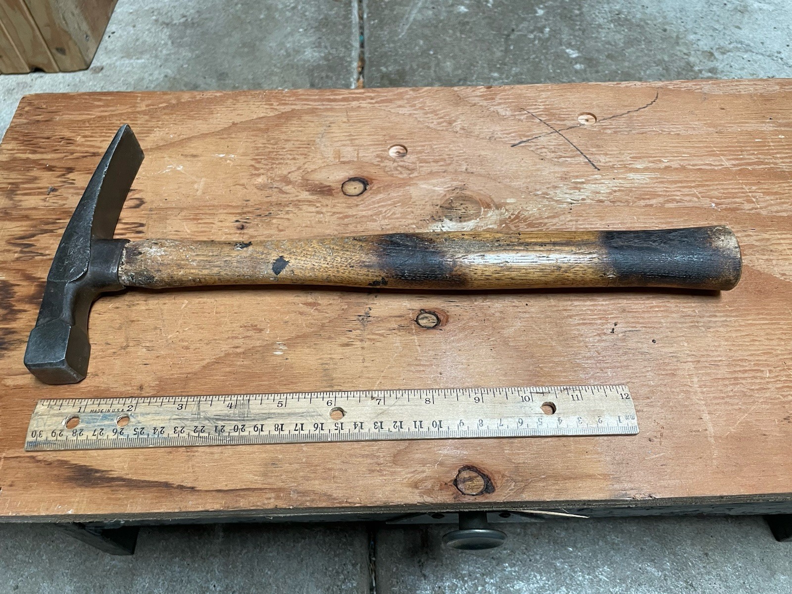 Vintage Vaughan Super Steel Stone Mason Brick Layer Masonry Hammer 16 oz