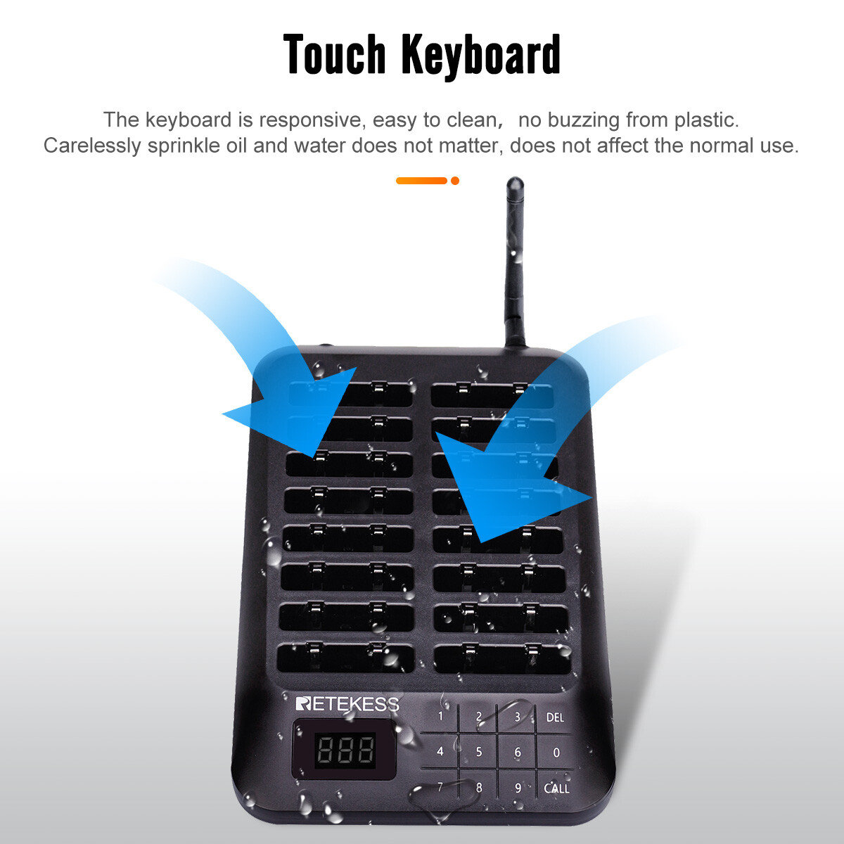 Retekess TD157 Restaurant Pager Calling Queuing System 16 Buzzer Cafe Clinic Bar