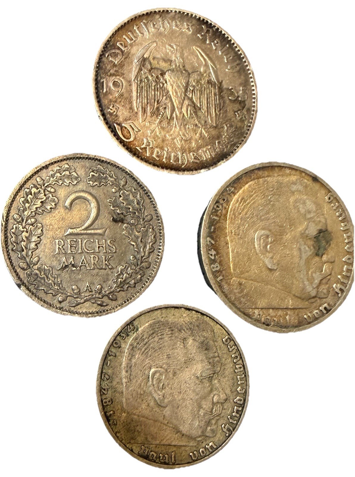 4 silver coins Of The German Third Reich