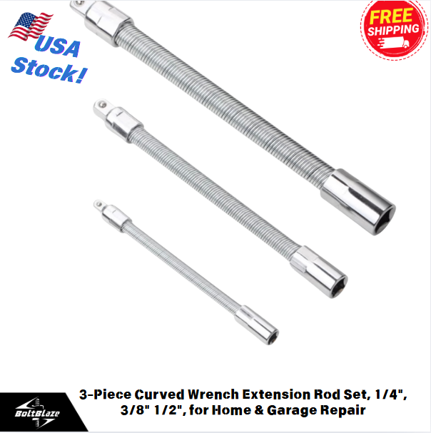 Universal Electric Wrench Socket, Flexible Shaft, Extension Rod, for Car Re