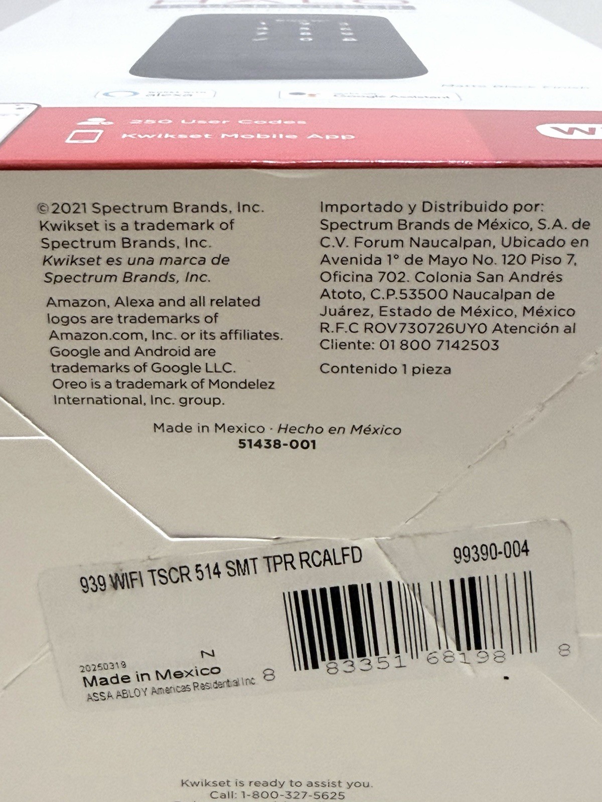 Kwikset Touchscreen Wi-Fi Enabled Smart Lock. Keyless Entry Matte Black. New.