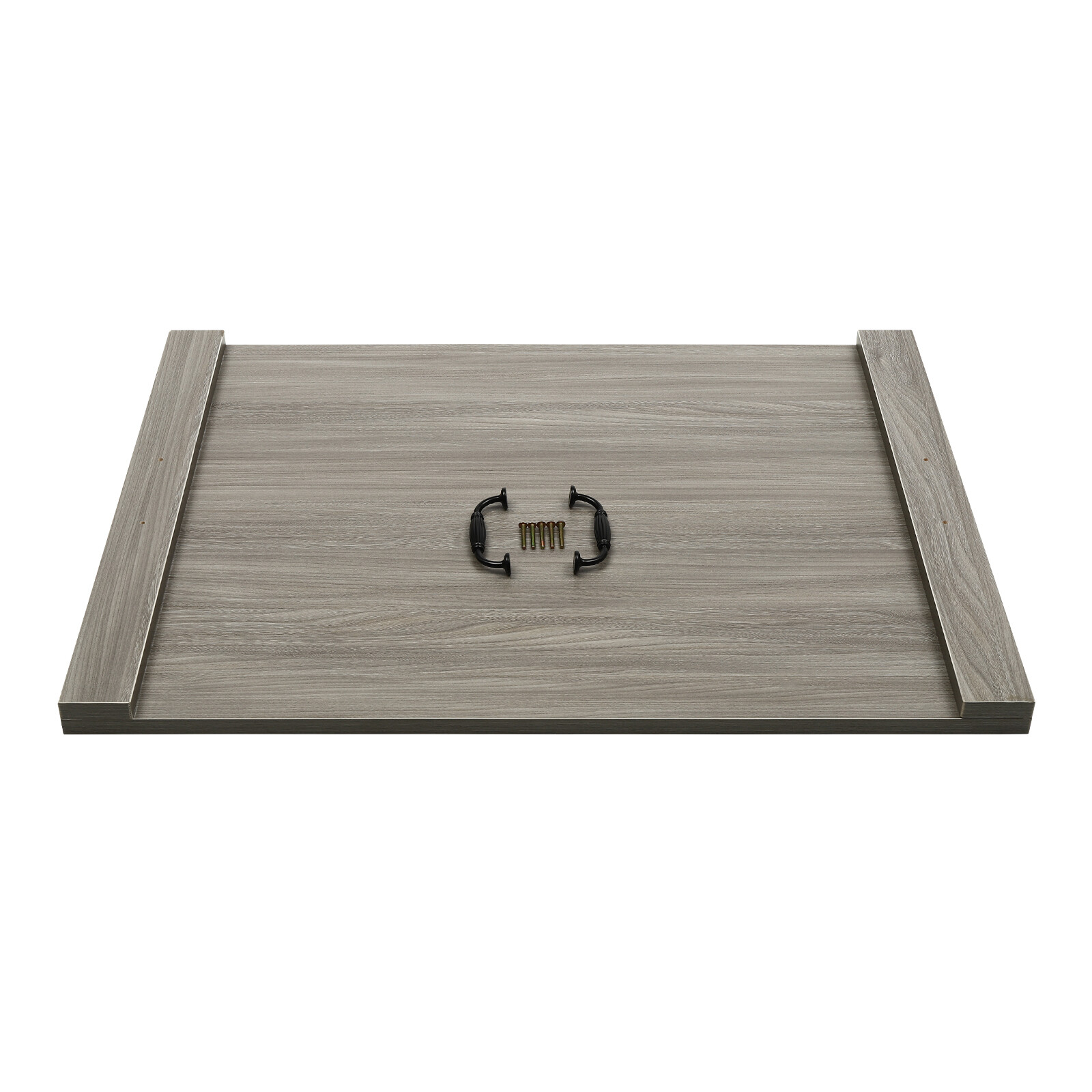 Stylish Grey Wood Noodle Board Stove Cover with Handles - Extra Counter Space
