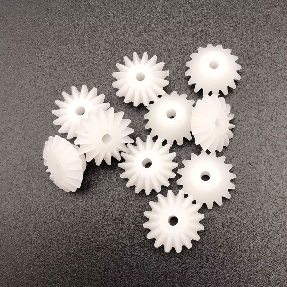 16 Teeth Plastic Bevel Gear Helical Right Angle Gears for 2mm Shaft DIY Toys