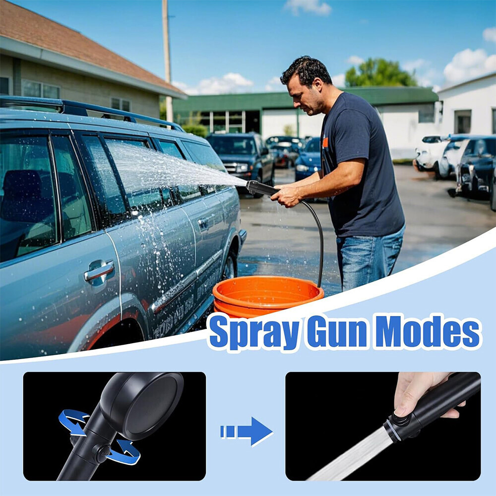 Portable Camping Shower Outdoor Camp Pump Rechargeable for Hiking Travel Beach