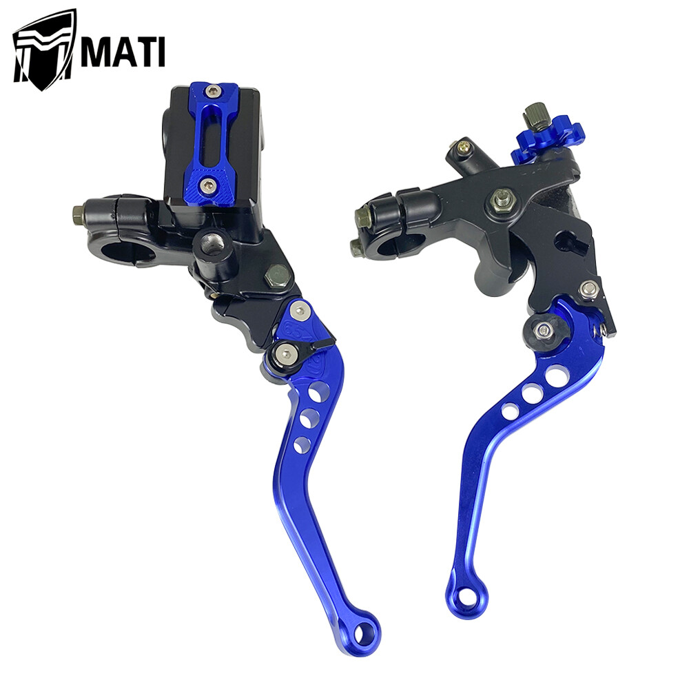 Universal 7/8'' Motorcycle CNC Brake Clutch Master Cylinder Reservoir Lever Set