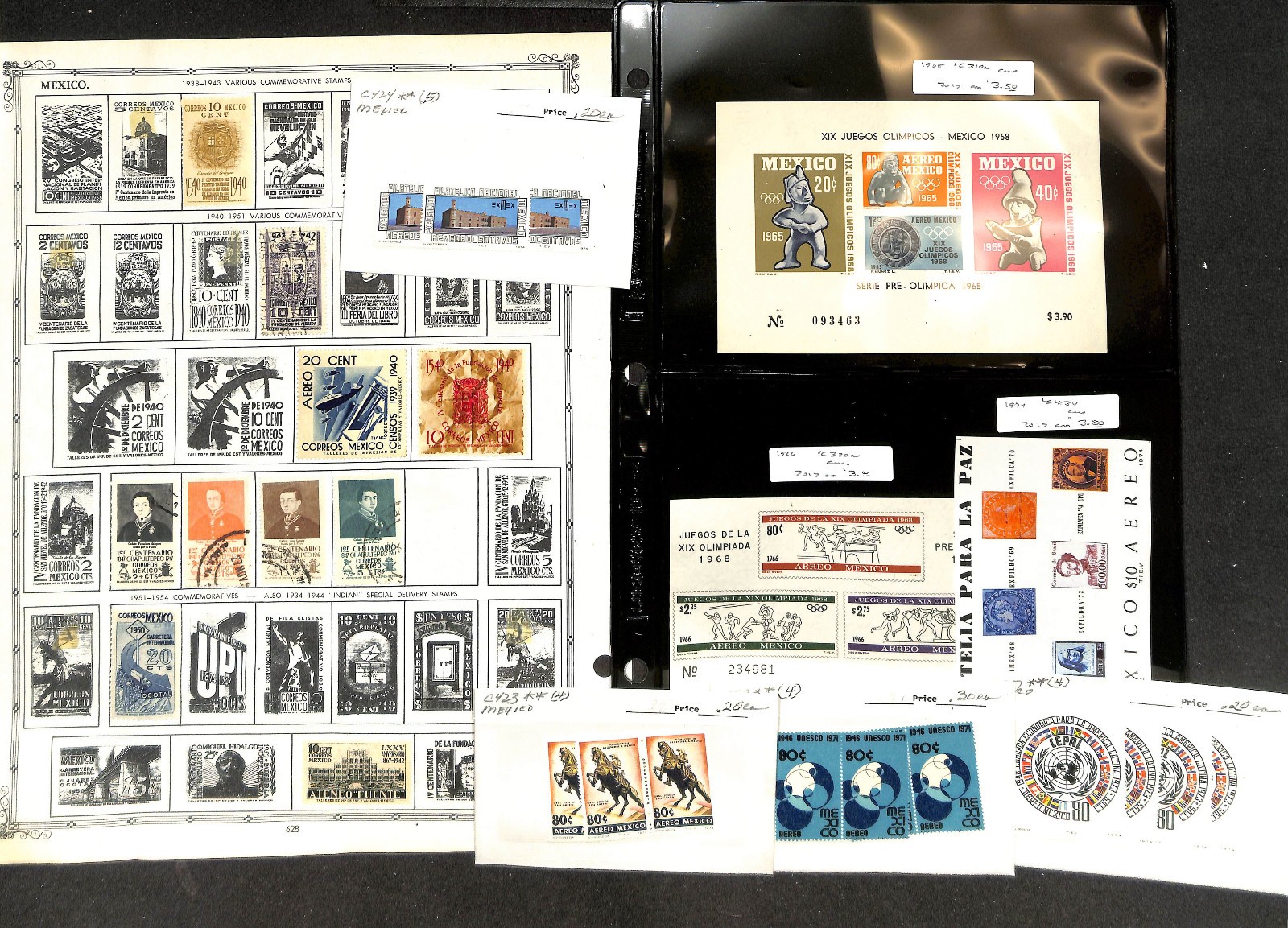 Mexico Stamp Collection on 35 Regent & Stock Pages, 1863-1971 (BK)