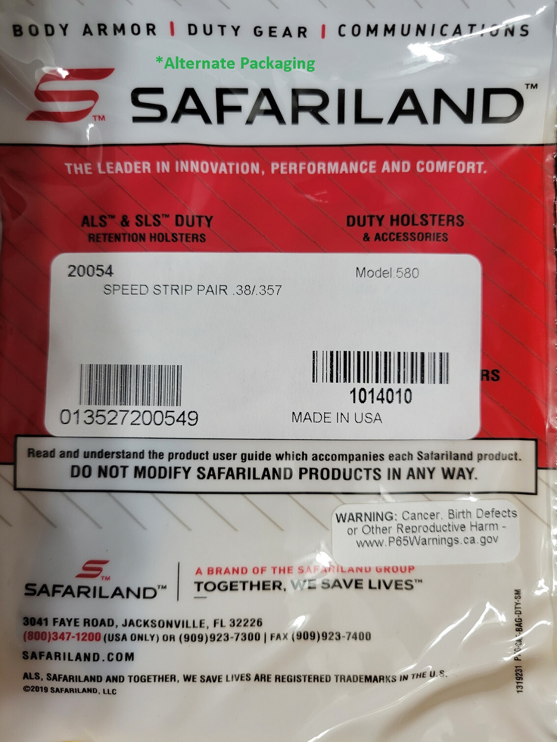 Bianchi Speed Strips Loader .38 / .357 - Set of 2 each holds 6 Rounds MFG# 20054