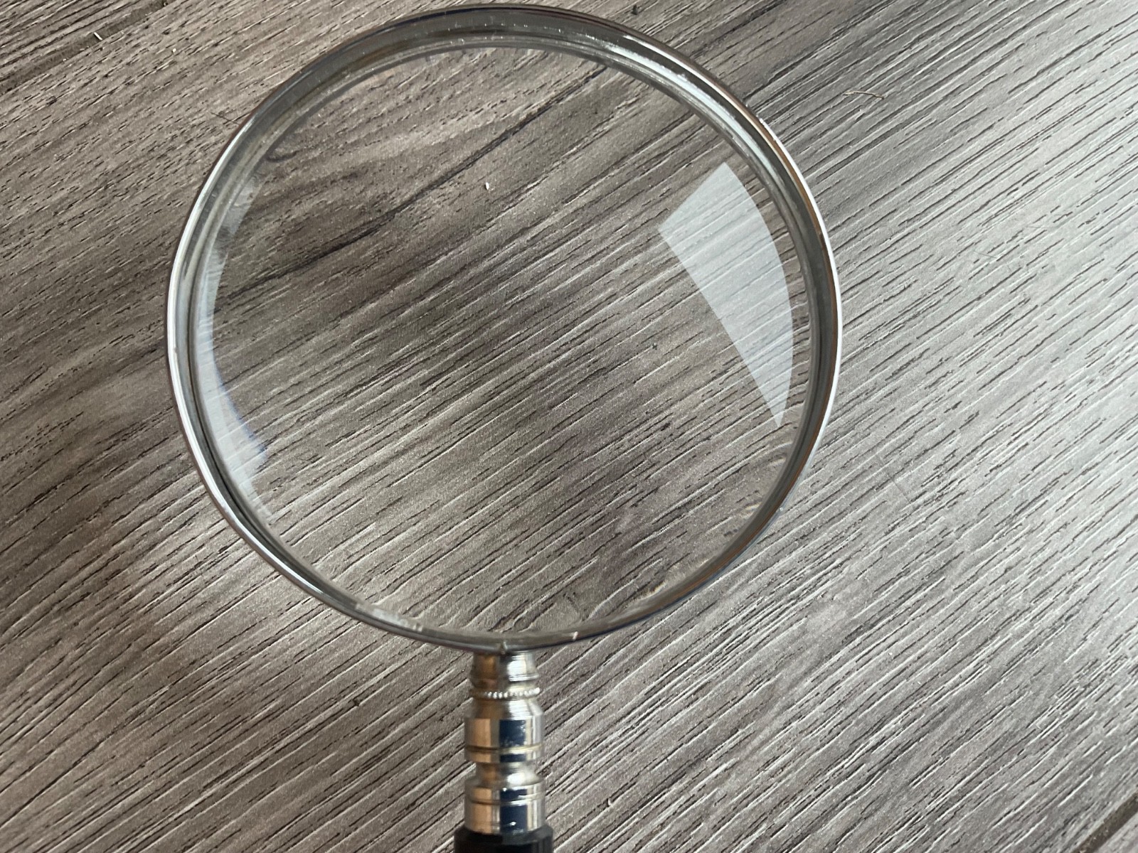 Vintage Magnifying Glass - Glass Lens Metal Frame - Made in Japan