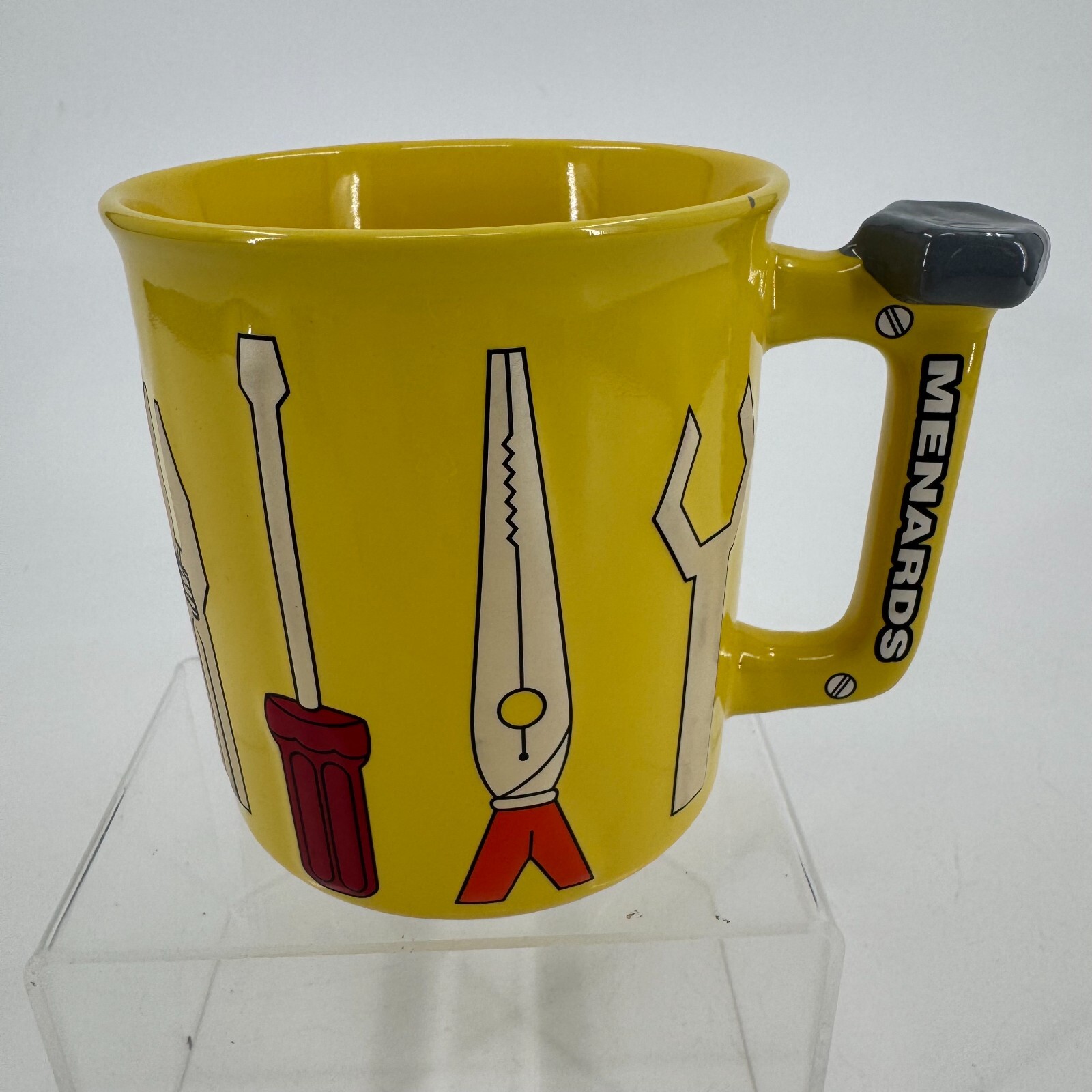 Menards Hardware Store 3D Ceramic Mug Coffee Tea Cup Yellow Tool Set
