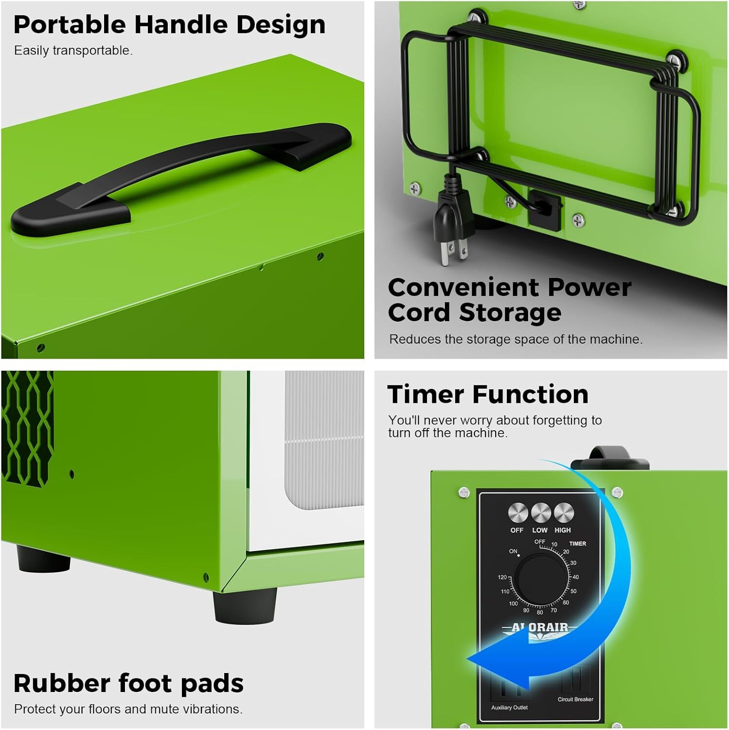 ALORAIR Purecare 780S Air Filtration Systems Dust Collectors Portable Movable