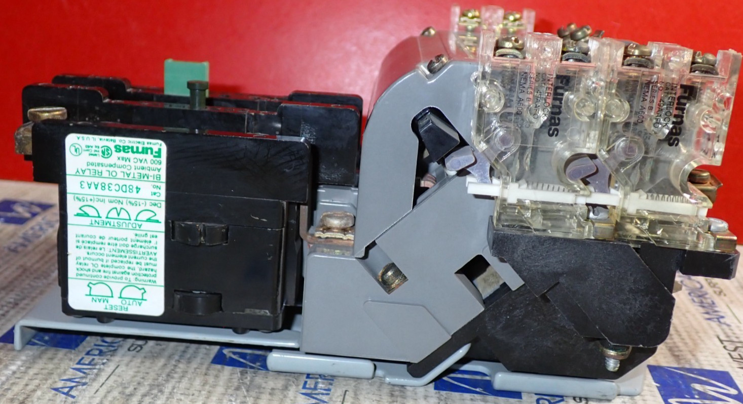 Furnas 14DP32AF81 Size 1 Starter 27 Amp 600VAC w/ 120V 60Hz Coil TESTED S931