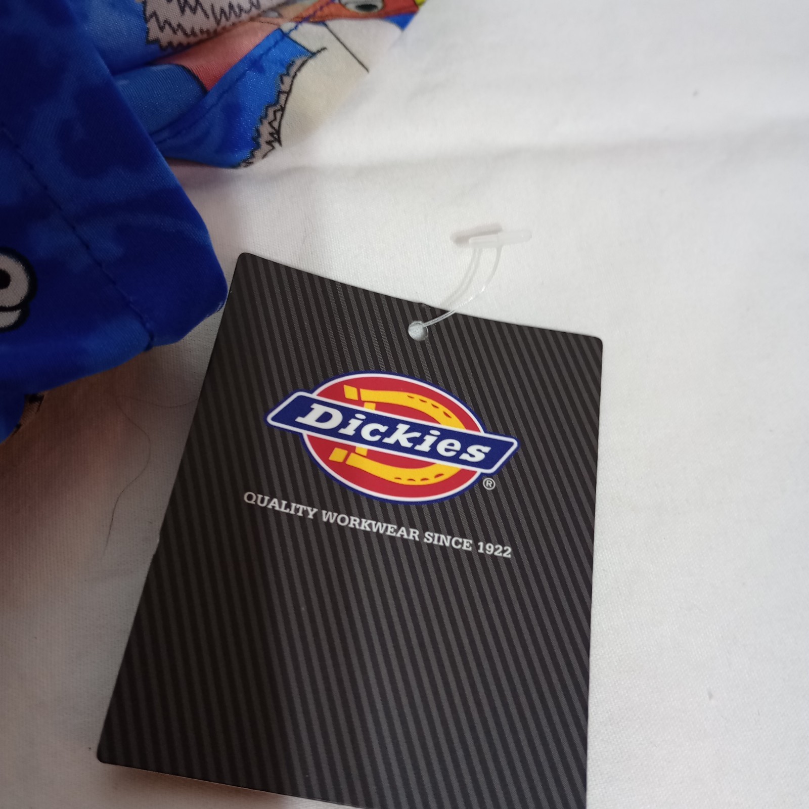 Dickies Scrub Top Blue Hedgehog Skater Skateboard Women's Size Small New NWTS