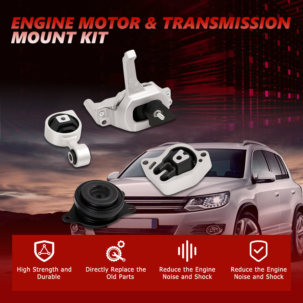 (4) Motor Mount A4339 A4340 A4350 A4353 OEM For 2007 2008 2009-2017 Altima 2.5L