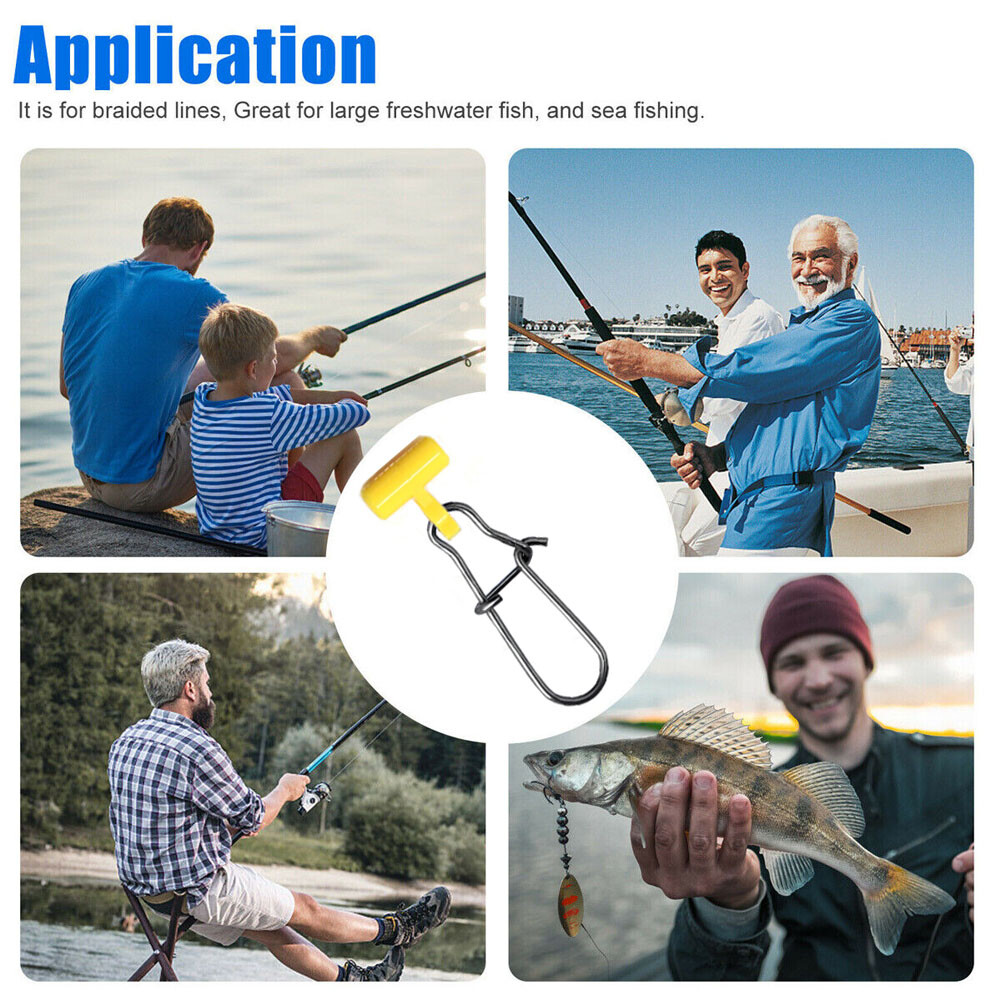 20-100PCS Fishing Line Sinker Slide with Snap High-Strength Fishing Line Sinker