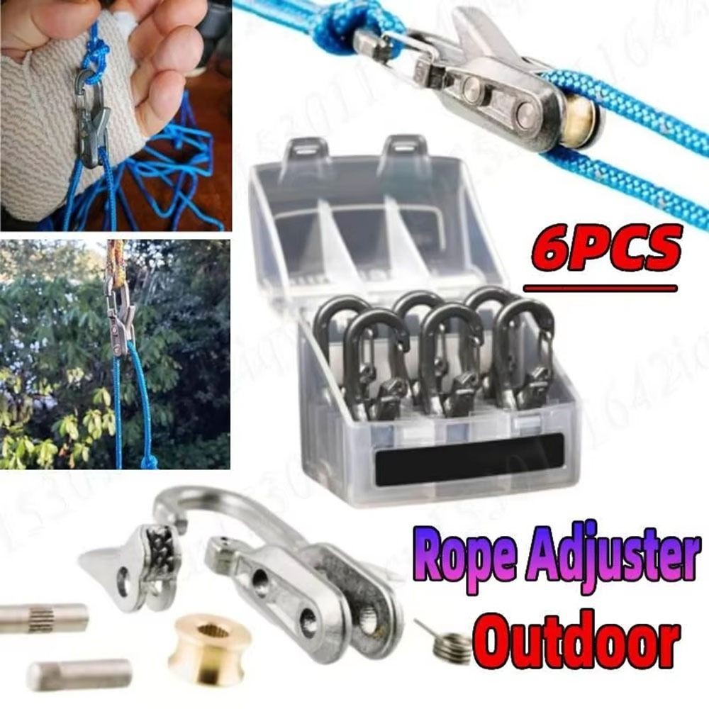 Cable Puller Lock Buckle Rope with Roller Tensioner Non-Slip Tie Down Rope