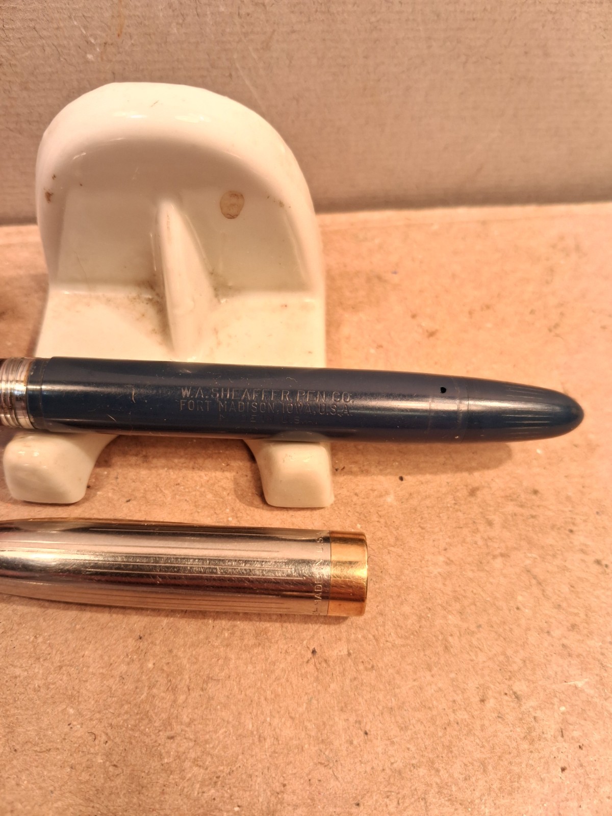 VTG SHEAFFER WHITE DOT VACUUM FILL FOUNTAIN PEN GOLD 14K NIB