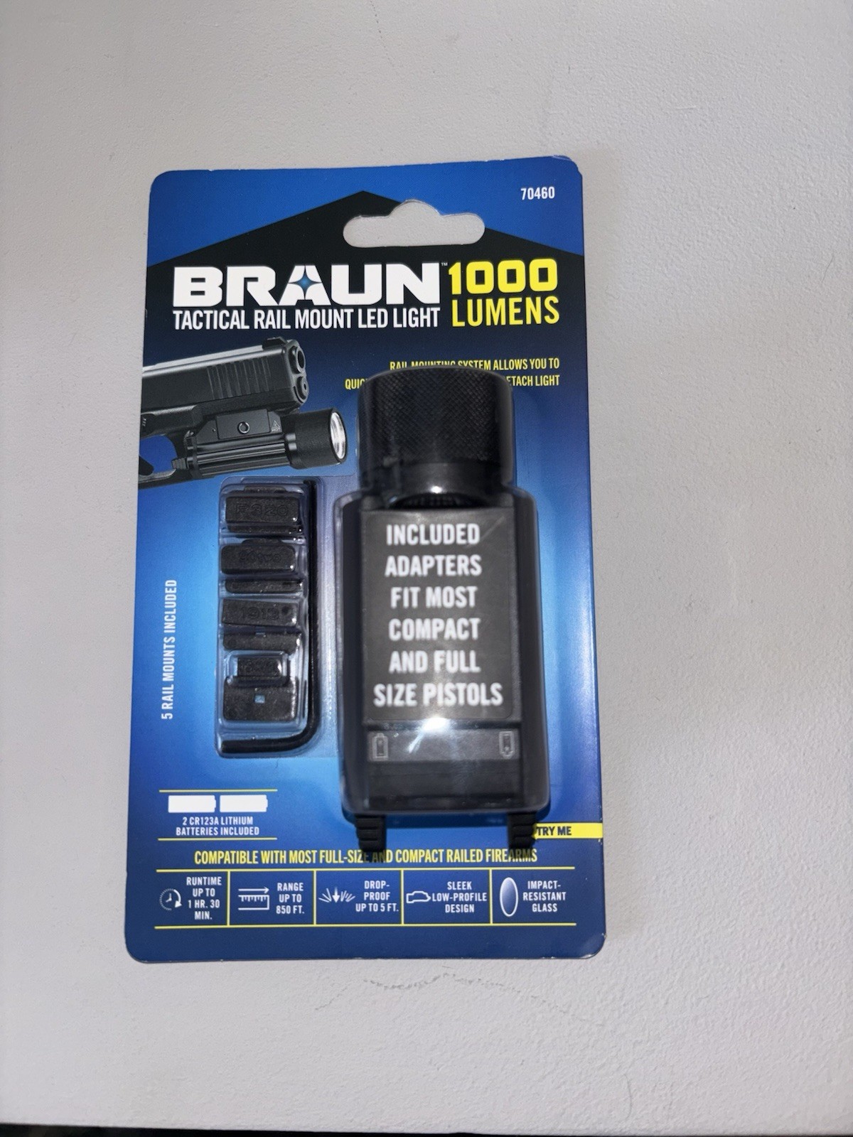 braun 1000 lumen tactical rail mount led light