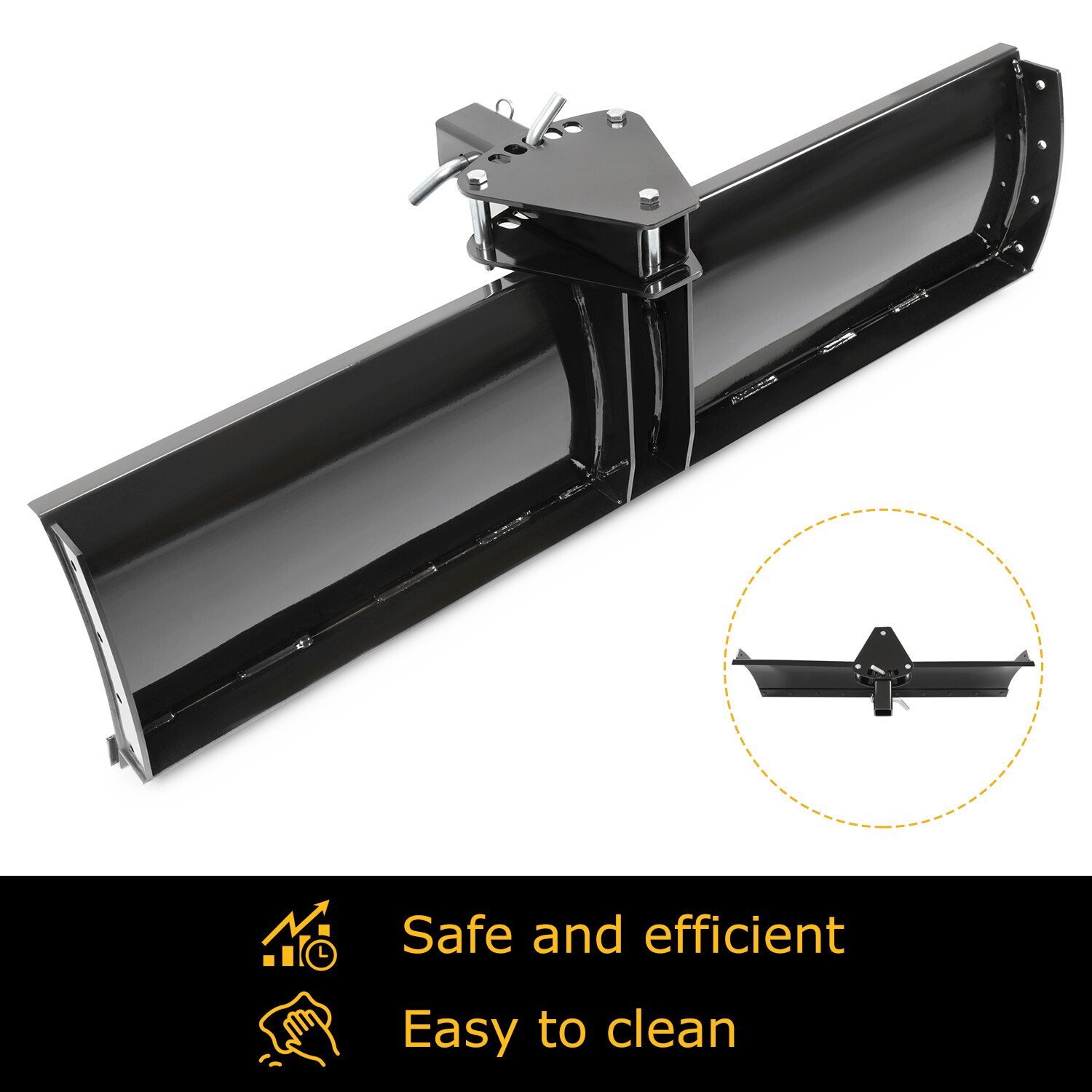 48" Scrape Blade 2" Receiver For ATV UTV Adjustable 0 7.5 or 15 Degrees Scraper
