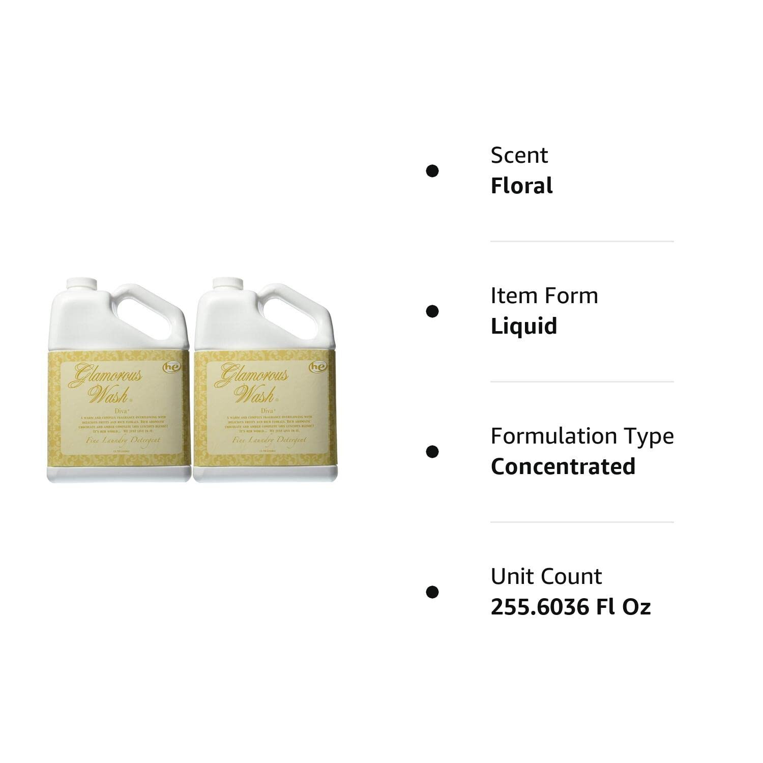 Tyler Glamorous Wash Diva Fine Laundry Detergent 3.78 Liters (2 Pack)