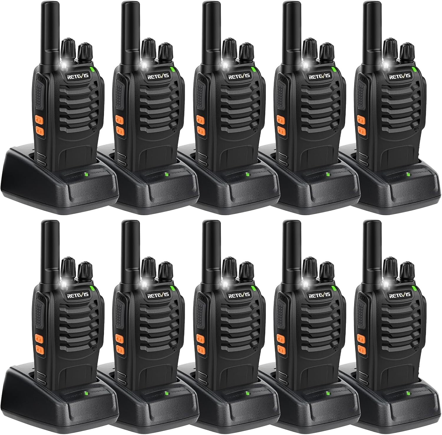 10*Retevis H777 UHF FRS Walkie Talkies Long Range 2W 16CH VOX TOT Two Way Radio