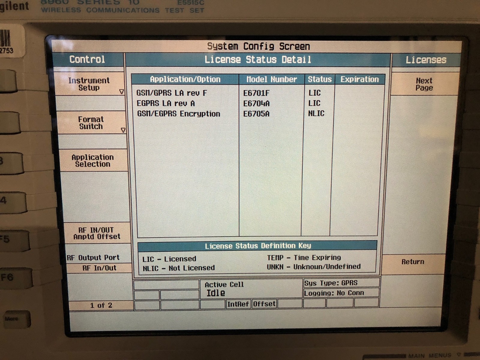 Agilent 8960 Series 10 E5515C Wireless Communications Test Set, Powers up