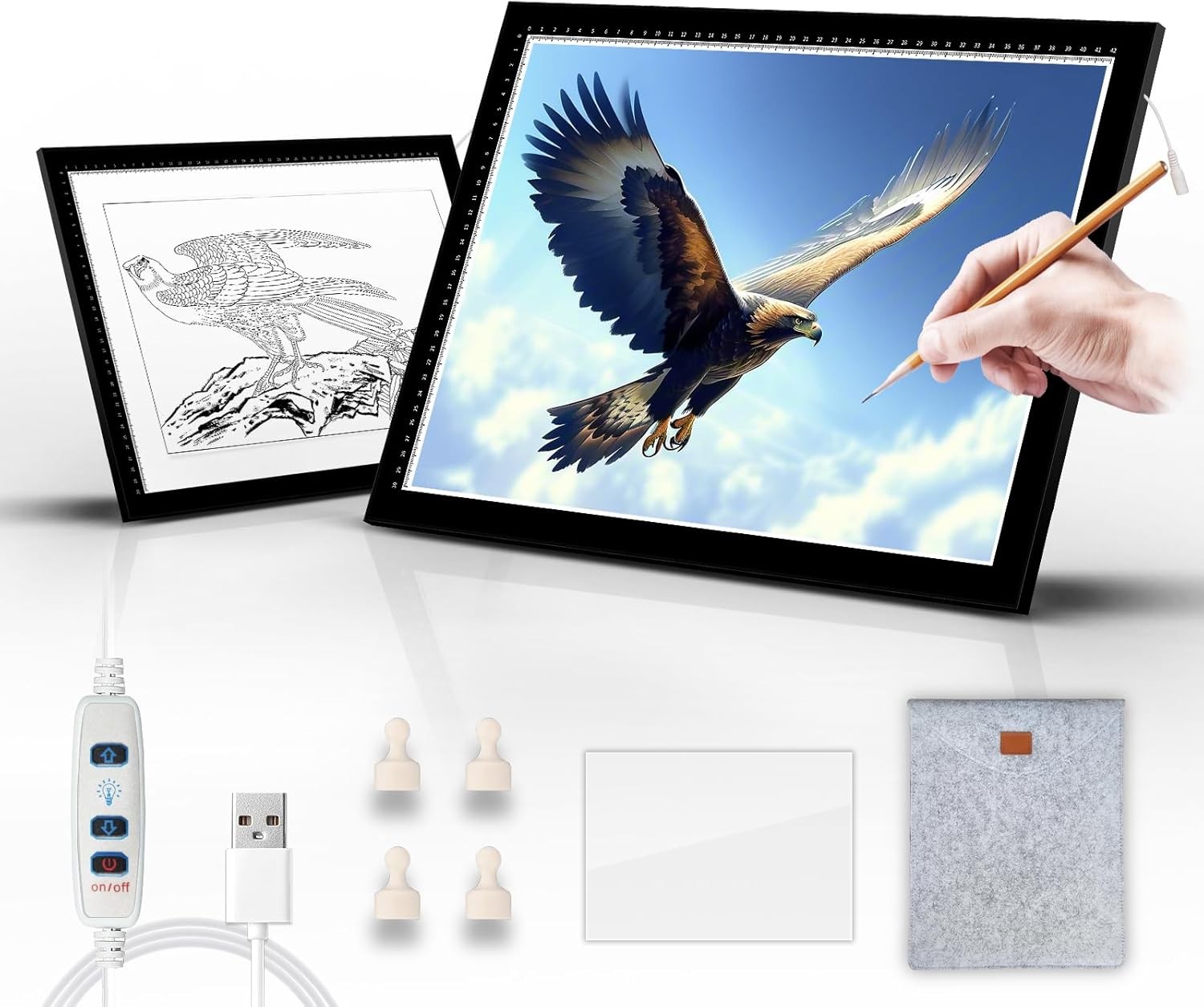 ColorWeaveArt A2 LED Light Pad for Diamond Painting – Tracing Light Box with 1