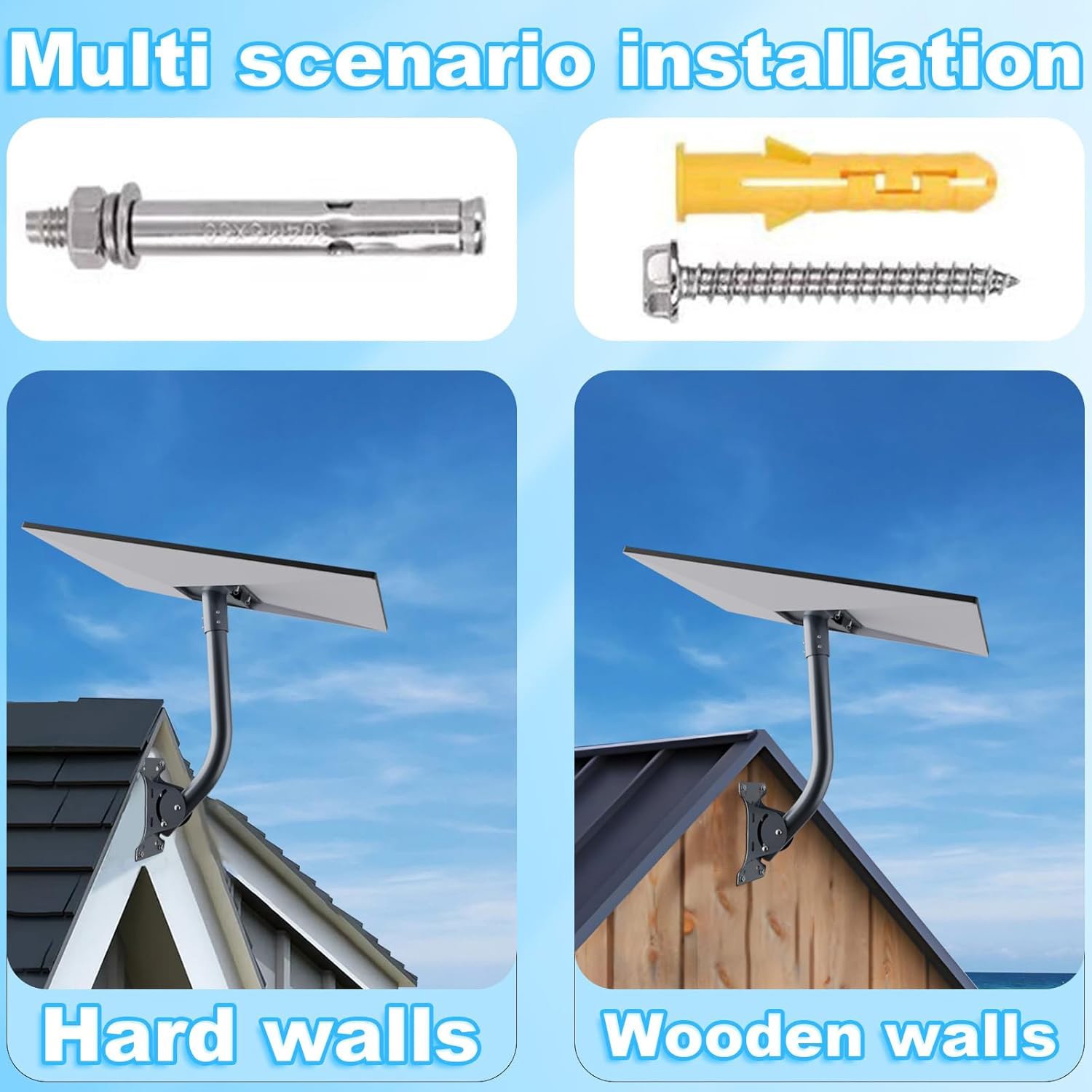 Starlink Gen 3 Mount, 180° Adjustable, Heavy-Duty Metal, Gray, Wall/Roof Mount