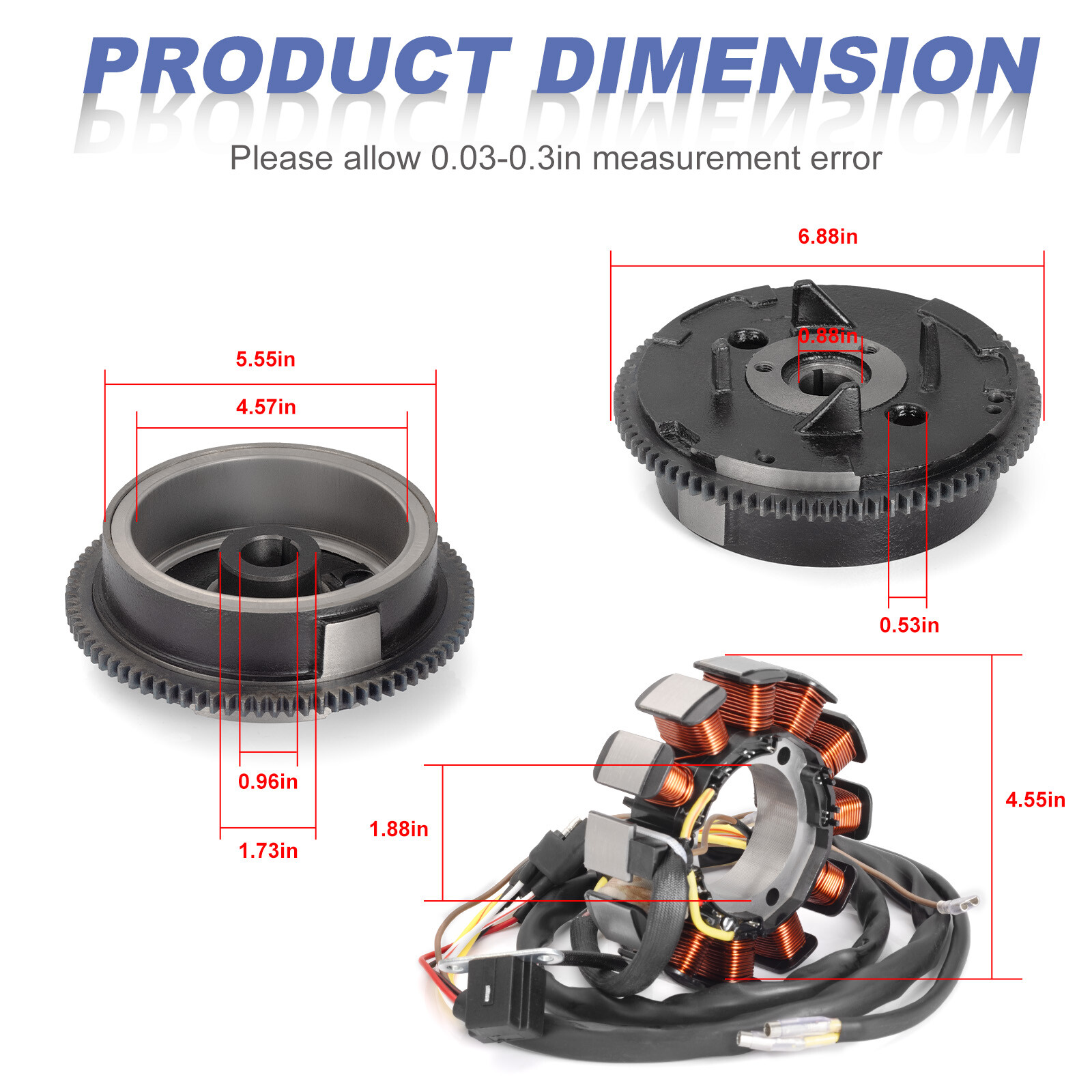 Stator w/ Flywheel Rotor 3086984 3087166 for Polaris Sportsman 500 6X6 2000 2002