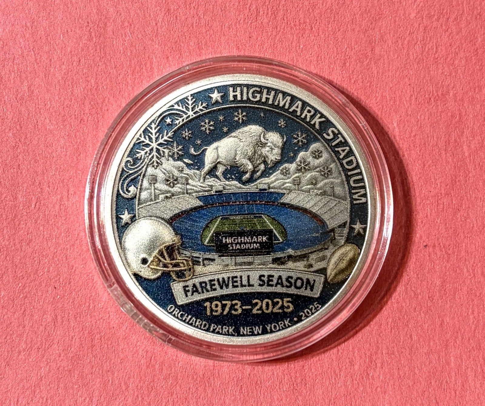 Buffalo Bills Highmark Stadium Farewell Season  Collectors Coin Double Sided 34G
