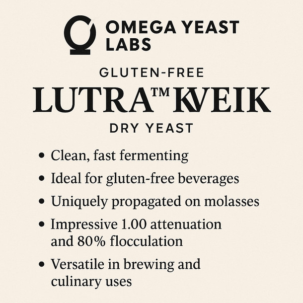 Omega Yeast Labs Omega Yeast Labs Gluten-Free Lutra Kveik Dry Yeast