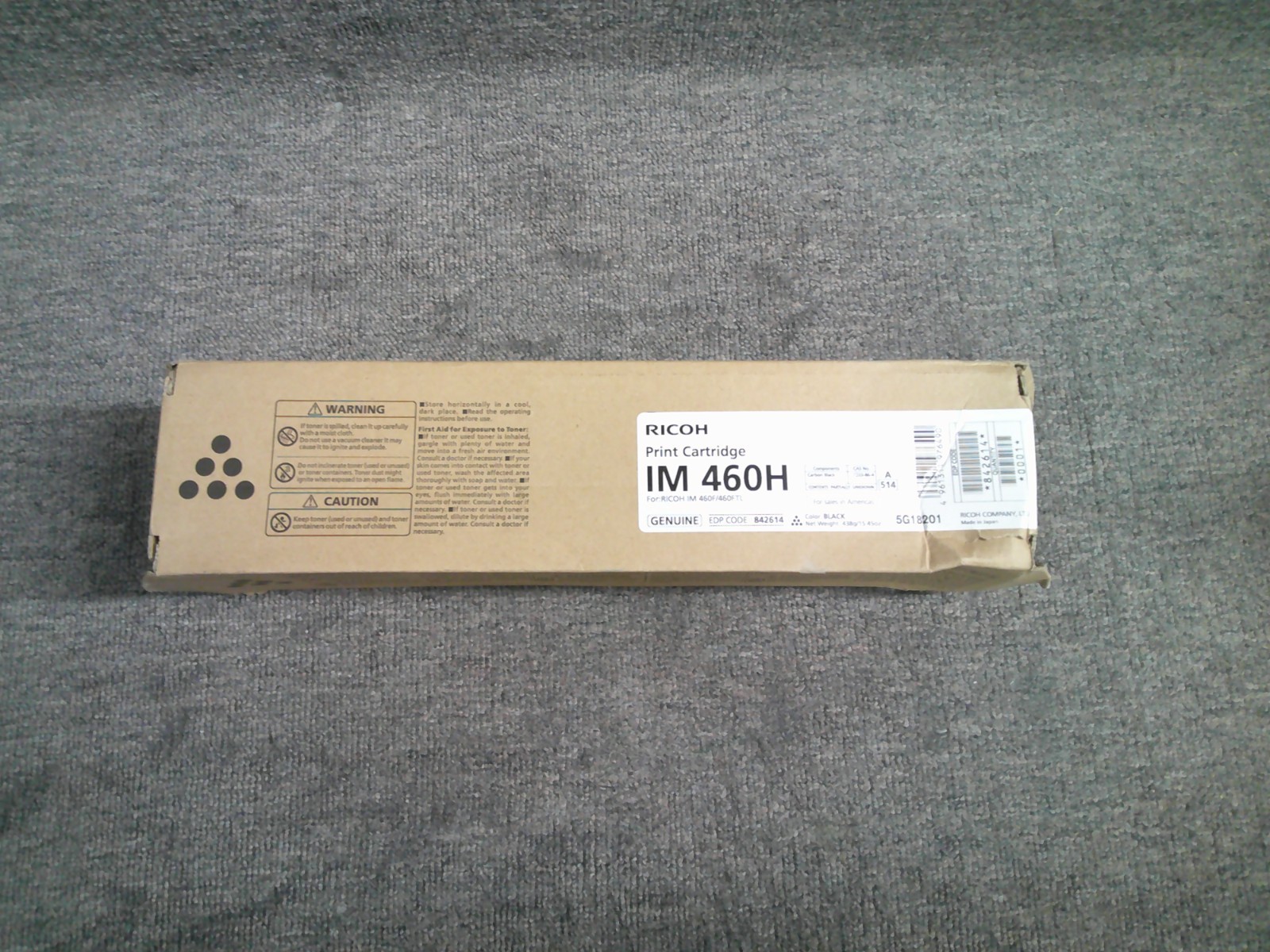 842614 New Genuine Ricoh Black Print Cartridge for the IM 460H